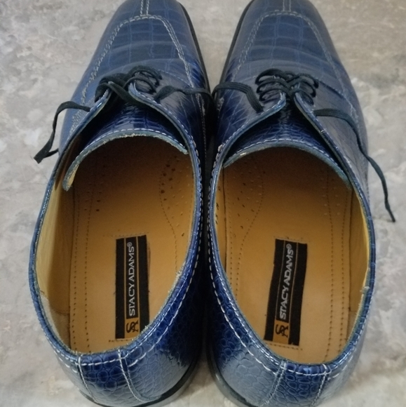 Stacy Adams size 13M Blue Crocodile shoes - Picture 2 of 6